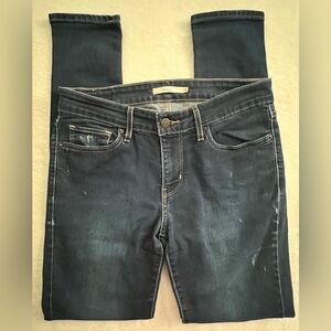 Levi's Blue 711 Skinny Jeans with Modern Stretch Fit, Size 28